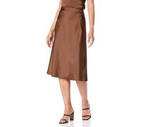 The Drop Maya Jupe soyeuse à enfiler pour Femme, Grain de café, 4XL Grande taille