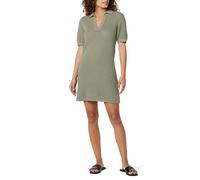 The Drop Melia Collared Crochet Micro Mini Dress Robes, Vétiver, S