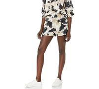 The Drop Michaela Short en Polaire avec Fente sur le Côté pour Femme, Imprimé tie-dye noir, 5XL Grande taille