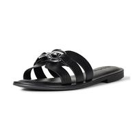 The Drop Monika Flat H-Band Slide Sandal Plates, Chaîne Noire, 38.5 EU