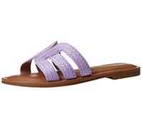 The Drop Monika Flat H-band Slide Sandal pour Femme, Raphia Lavande, 39.5
