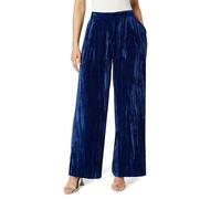 The Drop Pantalon Large pour Femme, en Velours, Lucia, Bleu Saphir, XL
