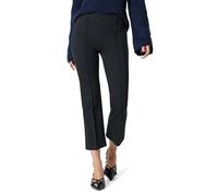 The Drop Pantalon pour Femme, en Point de Rome, Coupe Courte Évasée Kristy, Noir, Taille M