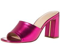 The Drop Pattie Mules à haut talon bloc pour Femme, Rose vif métallisé, 36.5