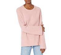 The Drop Pull à rond Alice - Chandail avec fente arrière côtelé pour femme (rose zéphyr, taille M)