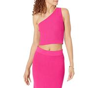 The Drop Pull Court Asymétrique pour Femme, Kofi, Rose Vif, Taille L