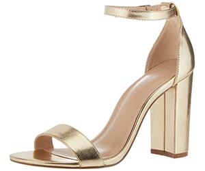 The Drop Rebecca Sandales À Brides, Haut Talon Bloc pour Femme, Or, 40.5