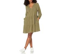 The Drop Robe courte à étages avec col à volants par @caralynmirand pour Femme, Vert olive, M