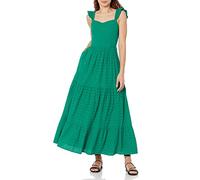 The Drop Robe Longue à Œillets pour Femme, avec Manches Volantées, Tulsi, Vert Outremer, Taille XL