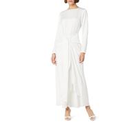 The Drop Robe Longue pour Femme, Coupe Portefeuille à Nouer, Ivoire, par @withloveleena, XXL Grande Taille