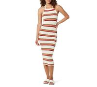 The Drop Robe Midi Jayla pour Femme, Sans Manches, en Crochet, Rayures Multicolores, Taille XXL Grande Taille