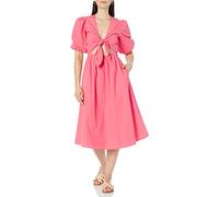 The Drop Robe Midi pour Femme, en Popeline, avec Découpe, Prisha, Corail Rosé Sun Kissed, Taille 3XL Grande Taille