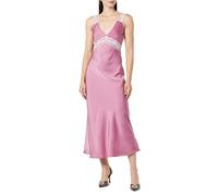 The Drop Robe Nuisette pour Femme, Bordée en Dentelle, Valentina, Mauve Mellow, Taille XXS
