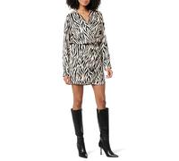 The Drop Robe Portefeuille Courte pour Femme, Soyeuse, Mack, Imprimé Zèbre, XXL Grande Taille