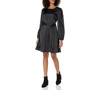 The Drop Robe pour Femme, Extensible, Soyeuse, avec Ceinture, Noir, par @shopdandy, Taille M