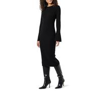 The Drop Robe Pull pour Femme, Côtelée, à Manches Cloche, Fernanda, Noir, XL