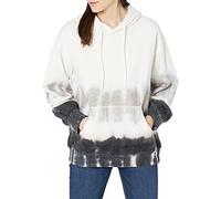 The Drop Tatyana Sweat-shirt À Capuche, À Manches Longues, en Polaire pour Femme, Imprimé tie-dye noir, XXS