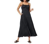 The Drop Tavia Tie-Front Tiered Maxi Dress Robe Longue, Noir, M