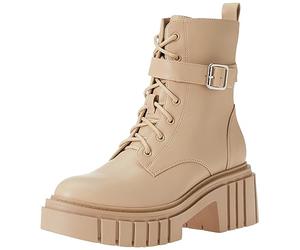 The Drop Women's Bottes de combat Koi à lacets et semelles compensées, Sable, 38.5