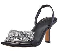 The Drop Women's Sandales slingback à talons et nœud Kate, Noir, 39.5