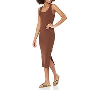 The Drop Yasmin Robe débardeur mi-longue côtelée pour Femme, XX-Small, Chocolat