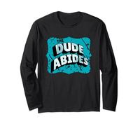 The Dude Abides Vintage Design for Film Loving Bowler Manche Longue