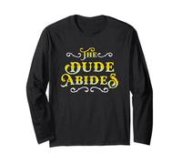 The Dude Abides Vintage Design for Movie Loving Bowler Manche Longue