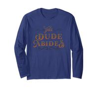 The Dude Abides Vintage Design for Movie Loving Bowler Manche Longue