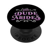 The Dude Abides Vintage Design for Movie Loving Bowler PopSockets PopGrip Adhésif
