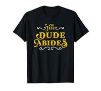 The Dude Abides Vintage Design for Movie Loving Bowler T-Shirt