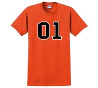 The Dukes of Hazzard 01 General Lee Duke T-shirt pour garçon Dodge Charger années 80, Orange, S