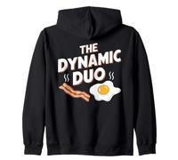 The Dynamic Duo Œufs au Bacon Amusant Amateur de Petit-déjeuner Sweat à Capuche