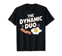 The Dynamic Duo Œufs au Bacon Amusant Amateur de Petit-déjeuner T-Shirt
