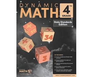 The Dynamic Math Workbook & Study Guide Covers the Complete 4th Grade Math Curriculum, US State Standards Edition! Written by teachers, and featuring 100’s of examples and practice questions!