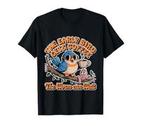 The Early Bird Gets Coffee The Worm Can Wait - T-Shirt