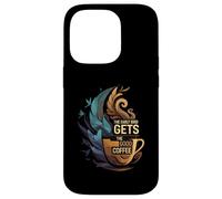 The Early Bird Gets The Good Coffee Lover Design Coque pour iPhone 14 Pro
