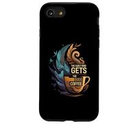 The Early Bird Gets The Good Coffee Lover Design Coque pour iPhone SE (2020) / 7/8