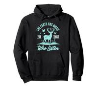 The Earth Has Music Deer Silhouette Nature Citation Vêtements Sweat à Capuche