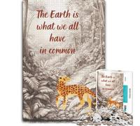 The Earth is What We All Have in Common Puzzle en Bois, 300 pièces | Activité puzzle pour commencer l'année avec moment puzzle seul ou à plusieurs en intérieur.