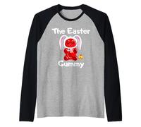 The Easter Gummy Bear Funny Easter Cute Kid's Red Manche Raglan