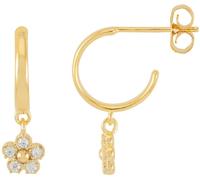 The Edit by Estella Bartlett Estella Bartlett Gold Tone Flower Hoop Earrings