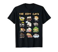 The Eepy Cats Funny Sleeping Cat Pun Collection de Jeux de Mots T-Shirt Graphique avec Valeur, Homme, Noir, L