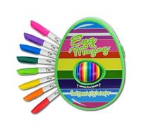 The Eggmazing Egg Decorator Kit de décoration d'œufs de Pâques - Kit d'art et d'artisanat - Comprend une toupie à décorer les œufs et 8 marqueurs colorés non toxiques à séchage rapide (vert printemps)