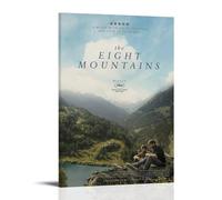 The Eight MountainsArt Impression sur toile de peintures à l'huile Reproduction moderne sur toile Abstrait Paysage Images imprimées sur toile Décoration murale pour la maison et le bureau Style cadre