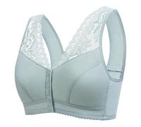 The Elderly Mother Bra Vest Type Air Bra Button Before The Summer is Thin with Big Yards and Comfortable Underwear Omfort Bra for Women UK, Vert, 3XL