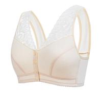 The Elderly Mother Bra Vest Type Air Bra Button Before The Summer is Thin with Big Yards and Comfortable Underwear Omfort Bra for Women UK, beige, XL