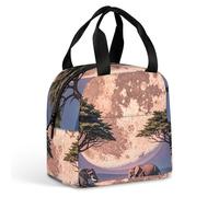 The Elephant Walks Sac à déjeuner pour homme et femme, sac fourre-tout isotherme portable avec poignée, étanche, réutilisable, pour le travail, le pique-nique, les voyages