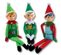 The Elf on the Shelf Ensemble Elf Mates - Personnages de luxe câlins, mignons et adorables avec écharpe et cache-oreilles | Rendez votre Noël vraiment magique avec ces lutins jouets