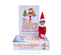The Elf on the Shelf Kit Lutin de Noël Fille avec Livre de Conte Illustré - Box Lutin Farceur Scout - Peluche Noël Original aux Yeux Bleus