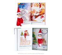 The Elf on the Shelf Kit Lutin Farceur de Noël Garçon avec Livre de Conte Illustré Tradition de Noël - Box Lutin Scout Original - Peluche Noël aux Yeux Bleus